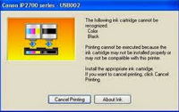 Cara mengatasi ink cartridge cannot be recognized printer canon
